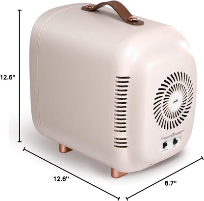 Mini Fridge, Professional Skincare Fridge, Mini Cosmetics Makeup Fridge, Compact Fridge 5 Liter (Cream White)