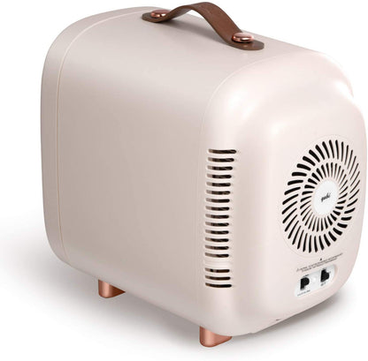 Mini Fridge, Professional Skincare Fridge, Mini Cosmetics Makeup Fridge, Compact Fridge 5 Liter (Cream White)